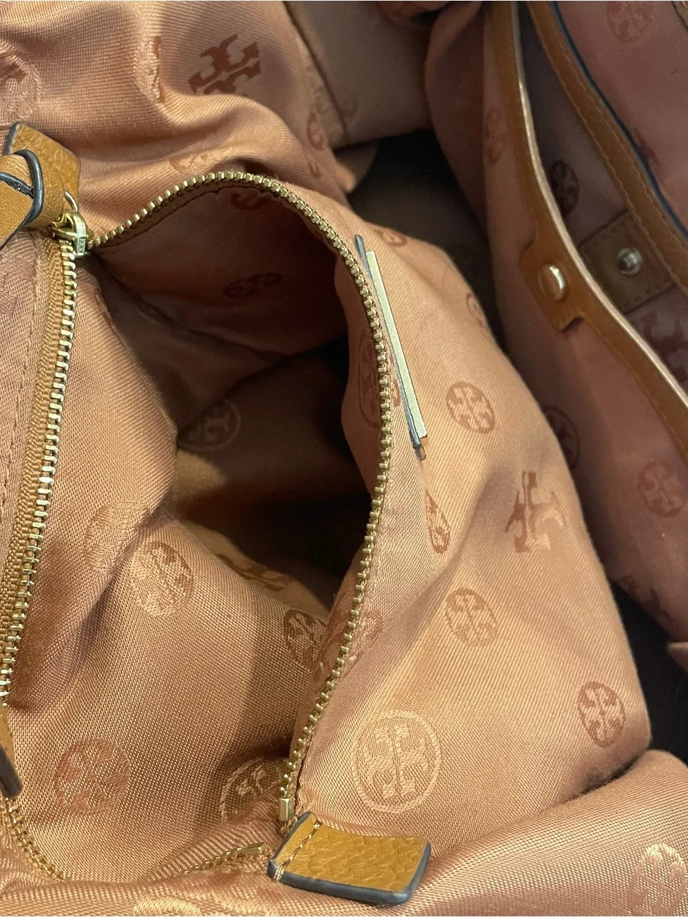 Tory Burch Taylor Tote Brown Pebbled Leather Braided Shoulder Bag Tassel Boho